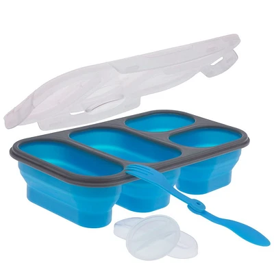Smart Planet Portion Parfait Kit de repas en silicone pliable