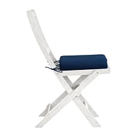 Chaises de salle à manger pliantes portables d'extérieur en bois dur massif Miramar de CorLiving avec coussins de siège - Ensemble de 2