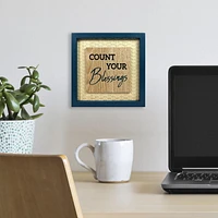 BLESSINGS  PLAQUE - NAVY