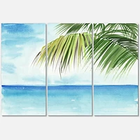 Designart Palm Beach Resort à l'aube III Art mural sur toile