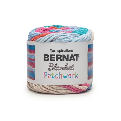 Bernat® Blanket patchwork™ #6 Super Bulky Polyester Yarn, 10.5oz/300g 220 Yards
