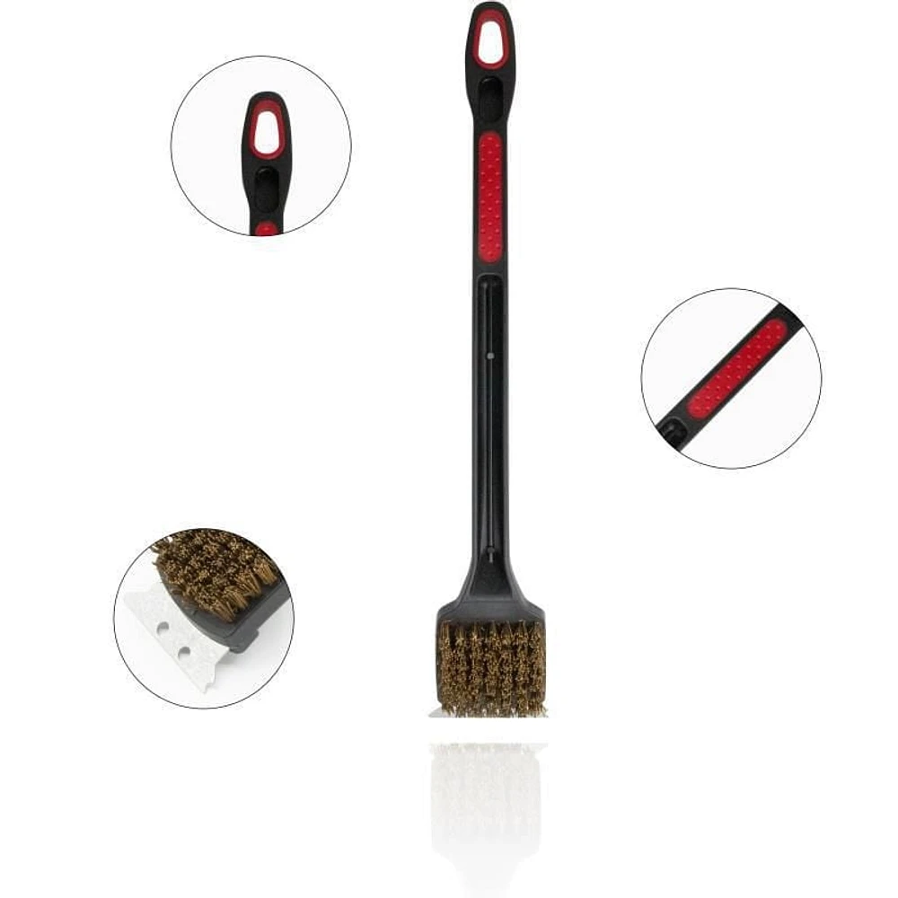 Brosse longue barbecue Expert Grill Poils de palm. pour un nettoy. en toute sécurité