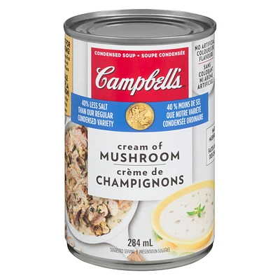 Campbell's Low Sodium Cream of Mushroom Condensed Soup, 284 mL