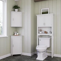 Somerset Collection Maison RiverRidge® Armoire pharmacie Spacesaver, 27,3 po. (larg) x 64,2 po. (hauteur) x 7,87 po. (prof), blanc