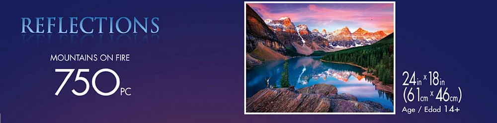 Buffalo Games Reflections Le puzzle Mountains on Fire en 750 pièces