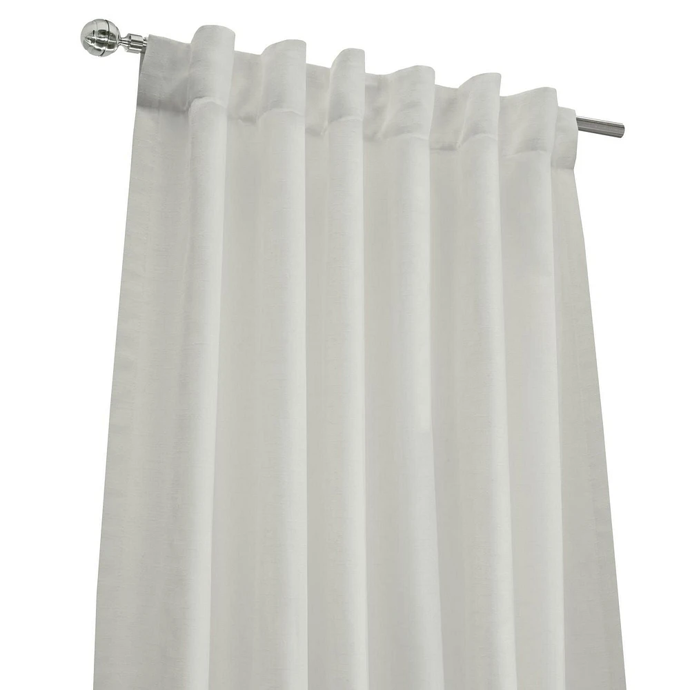 Loft Living Surrey filtrant la lumière Double Tetiere panneau de rideau 52 x 63 in Blanc