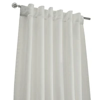 Loft Living Surrey filtrant la lumière Double Tetiere panneau de rideau 52 x 63 in Blanc