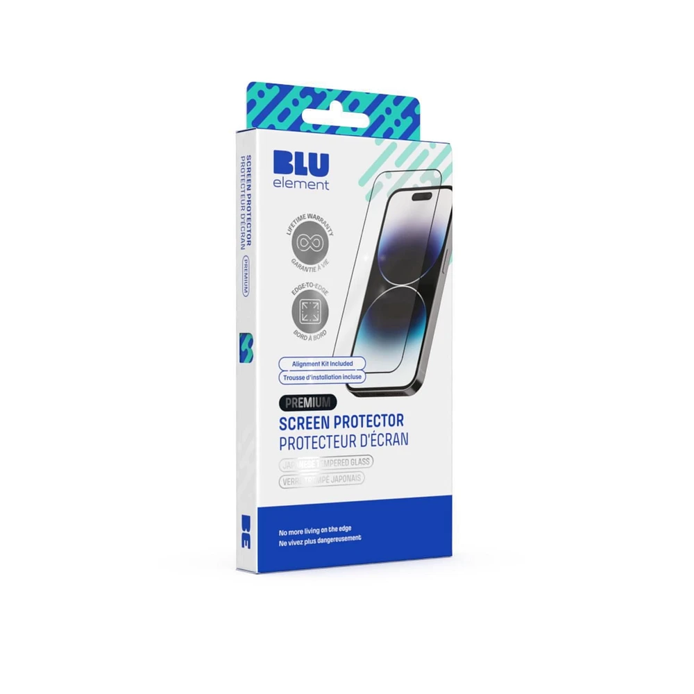 Blu Element Premium Curved Tempered Glass w/Installation Kit iPhone 15 Pro