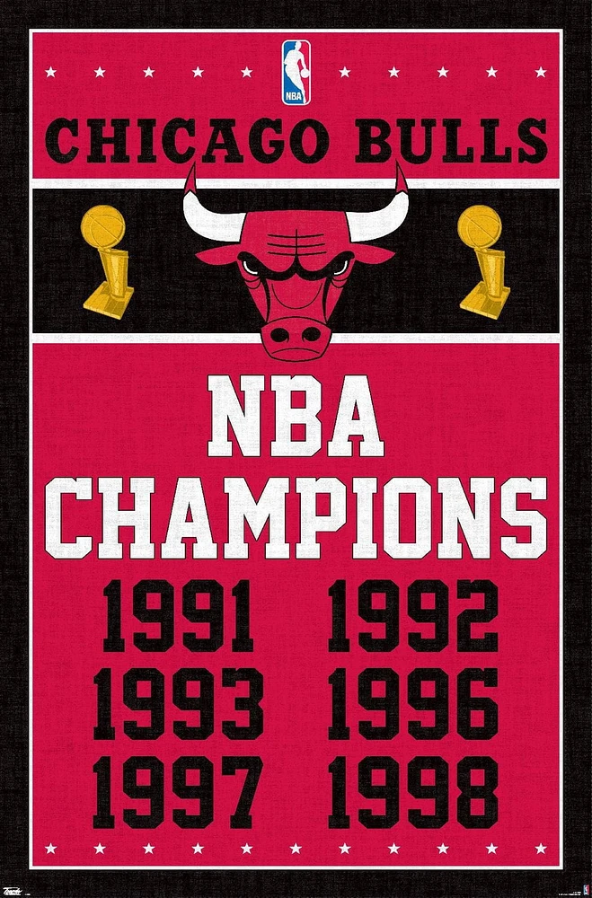 NBA Chicago Bulls - Champions 13 Wall Poster, 14.725" x 22.375"