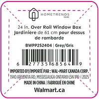 Hometrends Jardinière de 61 cm pour dessus de rambarde Jardinière de 61 cm pour dessus de rambarde