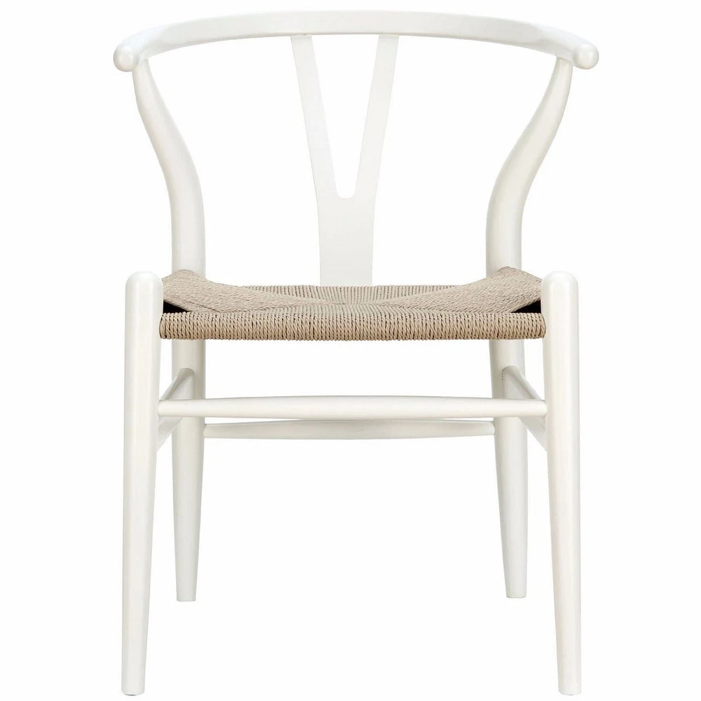 Nicer Furniture chaise de style Wegner en blanc (set de 2)