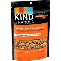 KIND Granola Grains entiers et beurre d'arachide, sac de 312 g 312g