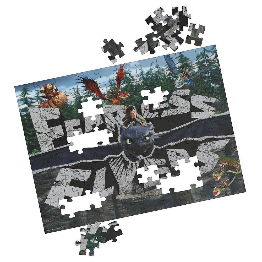 Spin Master Games, How to Train Your Dragon 100-Piece Jigsaw Puzzle, for Families and Kids Ages 4+