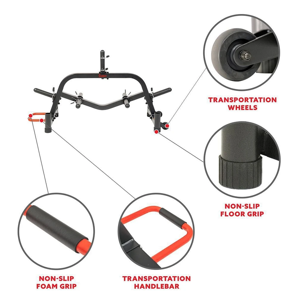 Sunny Health & Fitness Multi-Weight Plate and Barbell Rack Storage Stand SF-XF9938