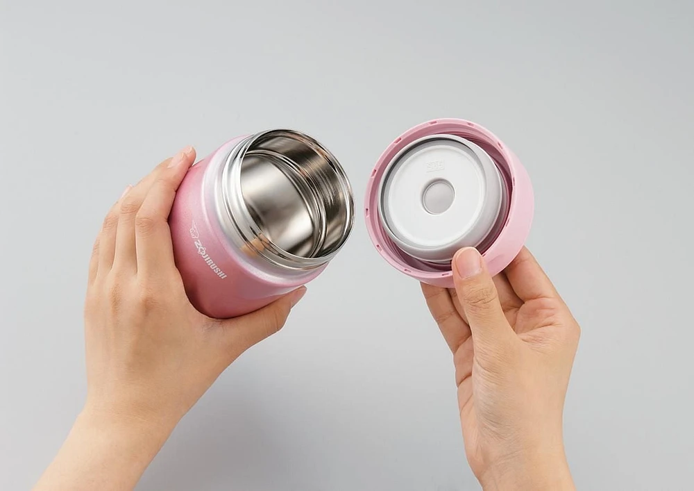 Zojirushi Vacuum Insulated Stainless Steel 12 Oz. Food Jar, Shiny Pink