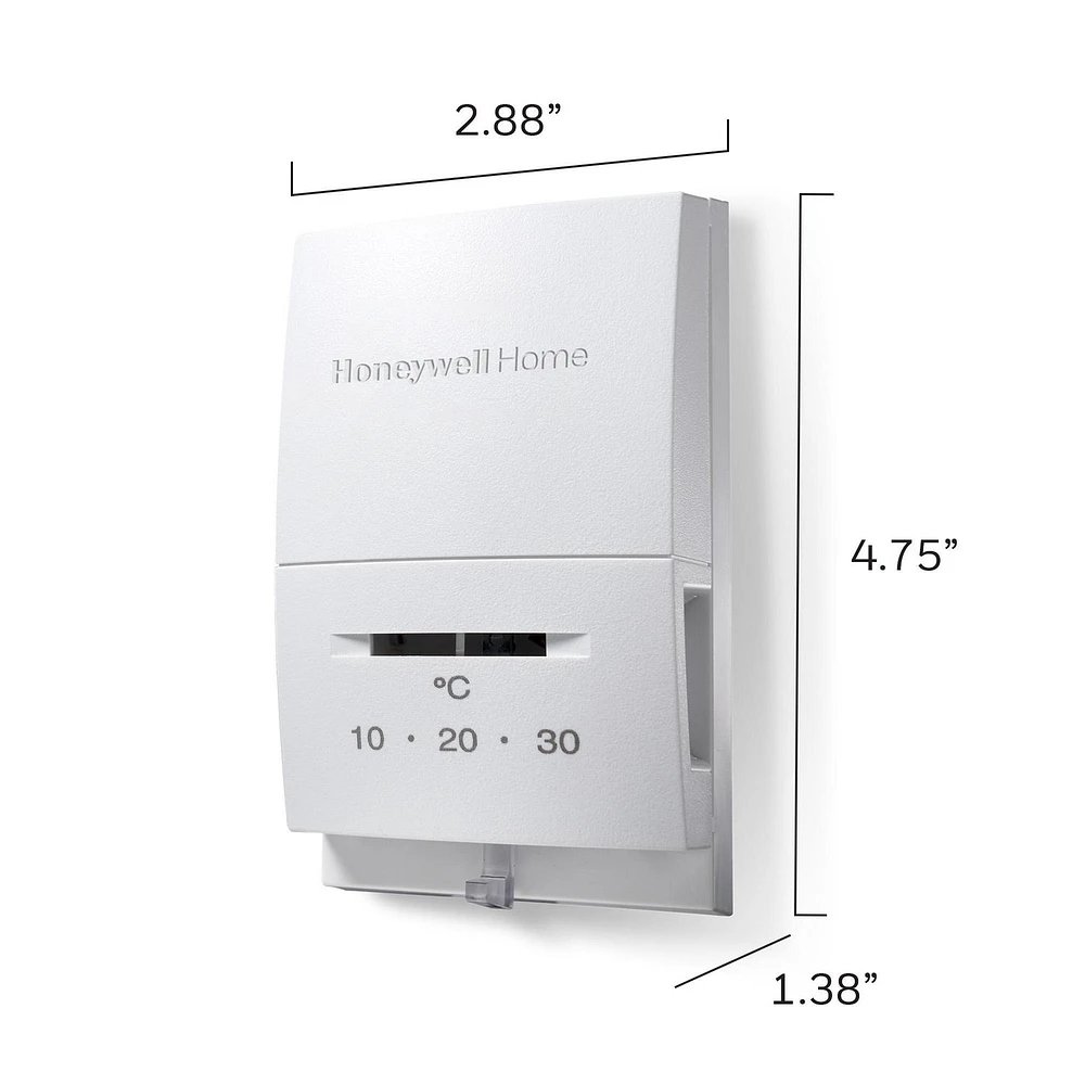 Honeywell Home Mechanical Non-Programmable Heat Only Thermostat, Manual Thermostat