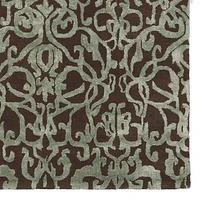 Tapis d'appoint en Laine Aspire Cristal fumée et aqua de 2 pi x 3 pi