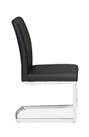 Topline Home Furnishings Chaise de salle à manger universelle noire