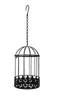 Décor de Cage à oiseaux suspendu Cage à oiseaux