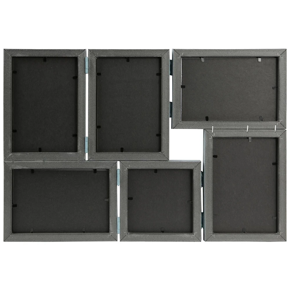 Hometrends Ultima Multi Hinged Collage Frame, Faded Turquoise 17.40x12in, 17.40 x 12 inch