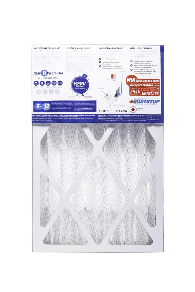 16x25x4 MERV 8 3PK Filtre à air
