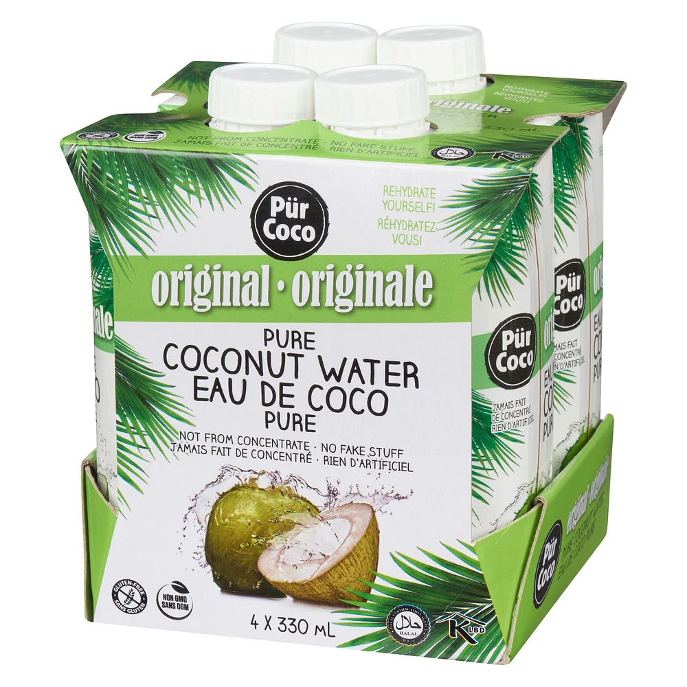 Eau de coco pure Pür Coco 4x330ml
