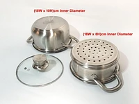Sunwealth 20cm 2-tier Steamer in 304 Stainless Steel