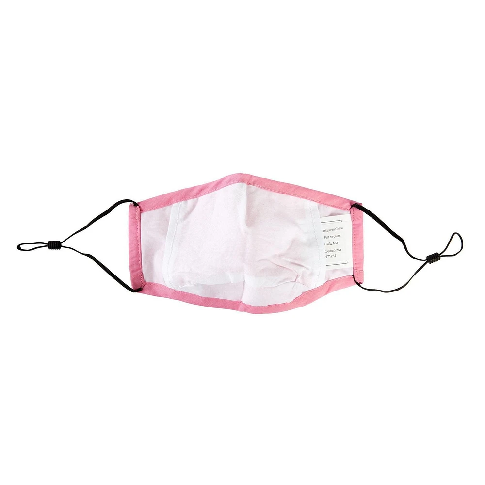 Set of 2 Reusable Cotton Face Masks for Kids, 3 Layer Cotton Face Mask