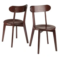 Winsome Pauline 5-Pc Set Table with Chairs, Walnut Finish