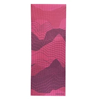 Tapis de yoga imprimé de 5 mm GoZone avec bouteille d’eau de couleur unie – Combinaison vagues - rouge bordeaux