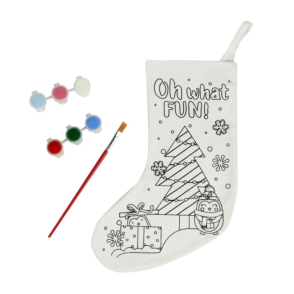 HOLIDAY TIME PAINT YOUR OWN STOCKING KIT