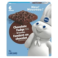 Pillsbury Chocolate Fudge Brownies Bars, 6 bars, 150 g