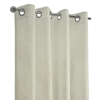 Loft Living Banan Transparent panneau de rideau à œillets 52 x 108 in Blanc cassé