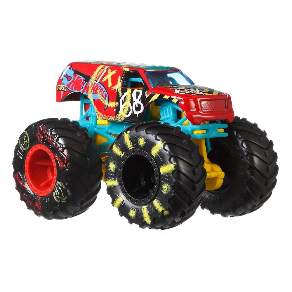 Coffret de 2 véhicules Demo Derby Monster Trucks Hot Wheels®, avec 1 camion à l’échelle 1:64