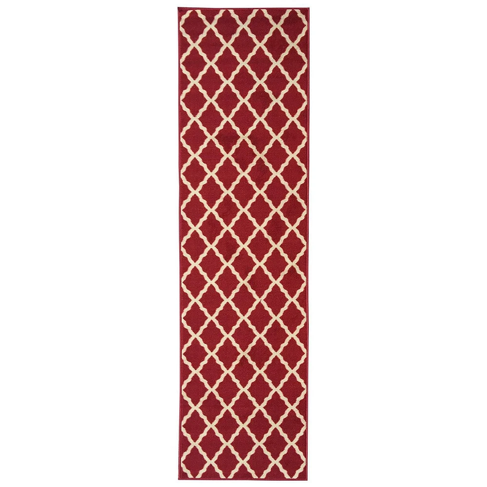 Tapis contemporain à motif de treillis marocain de la collection Ottohome