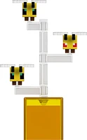 Minecraft Bees Action Figures & Accessories, 3.25-in Scale & Pixelated Design