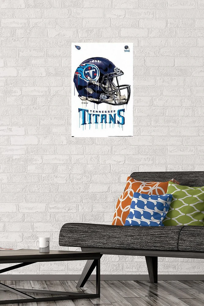 NFL Tennessee Titans - Drip Helmet 20 Wall Poster, 22.375" x 34"