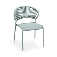 Mainstays Patio Wicker & Sling Stacking Chair, Handwoven wicker