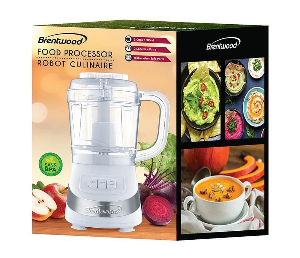 Brentwood 3 Cup Food Processor