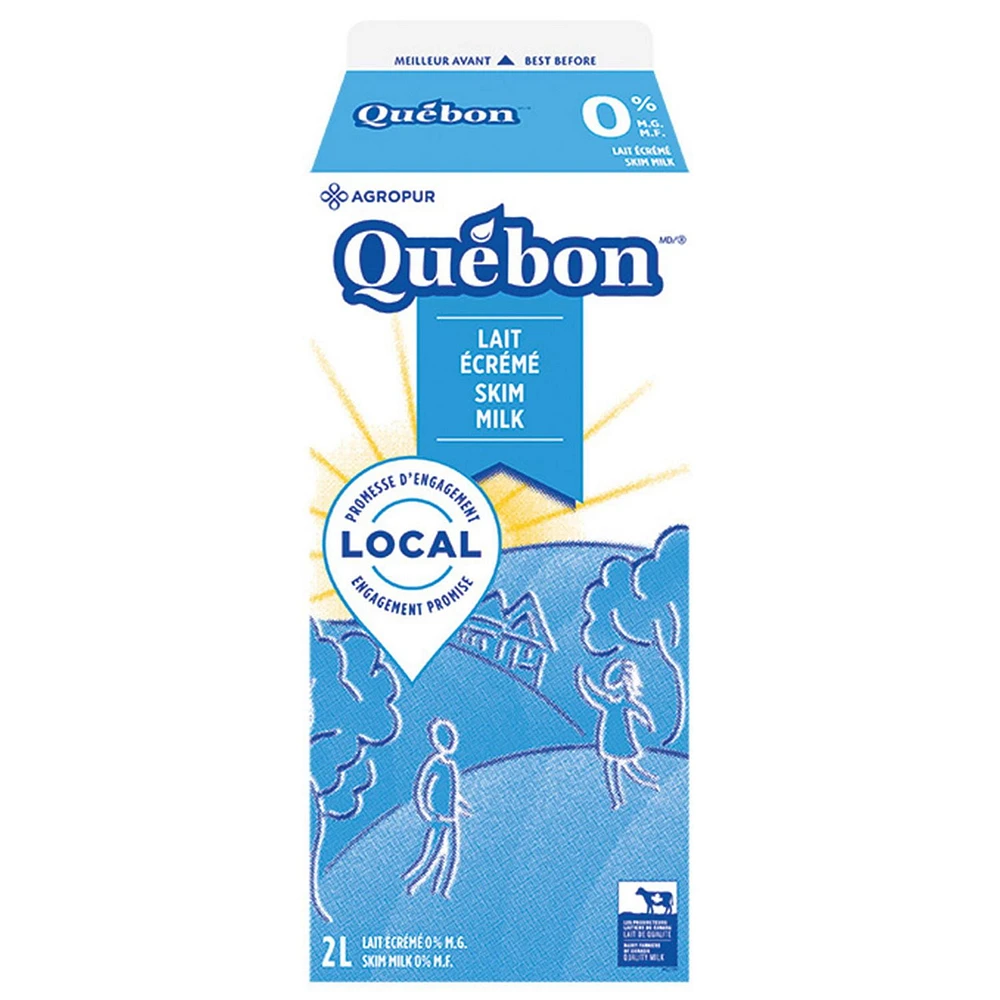 Québon Skim 0% Milk, 2 L