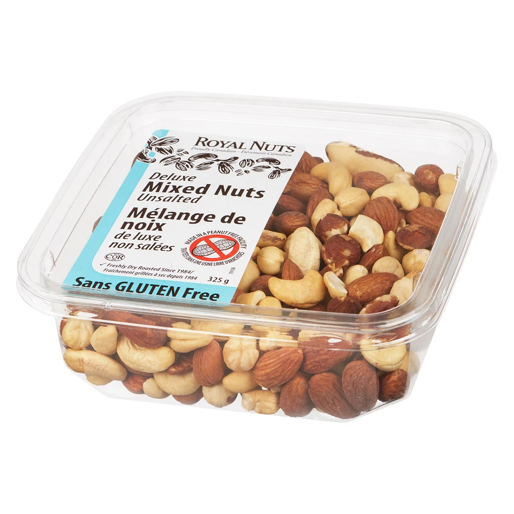 ROYAL NUTS DELUXE MIX ROASTED UNSALTED