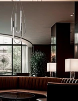 Suspension Pacari - 54W - Chrome Poli - Diffuseur Silicone Blanc
