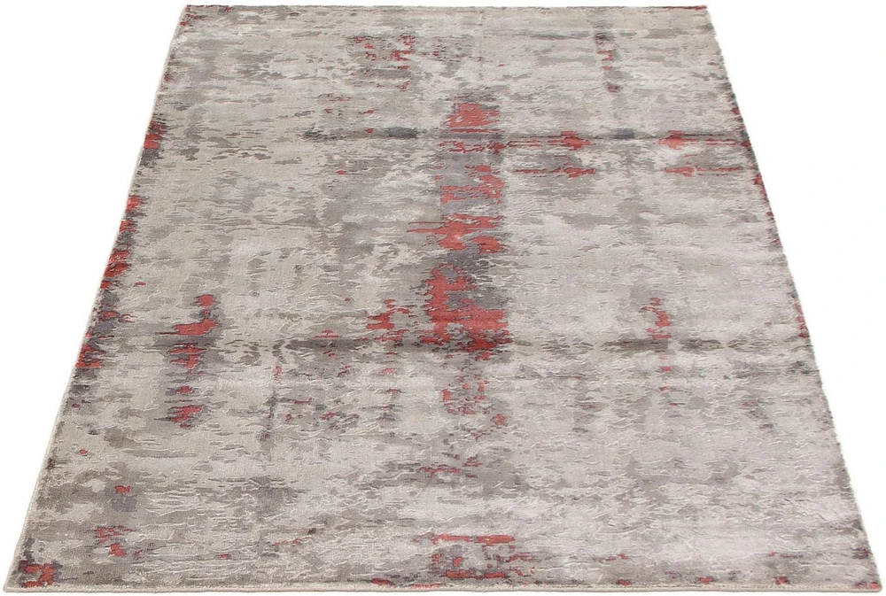 ECARPETGALLERY 5'4" x 7'8" Carved Galleria Hand Loomed Area Rug for Living Room, Dining Room and Bedroom in Grey