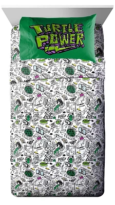 Les Tortues Ninja Ensemble de Draps 3-Pièces pour Lit 1 Place Pour Lit 1 Place