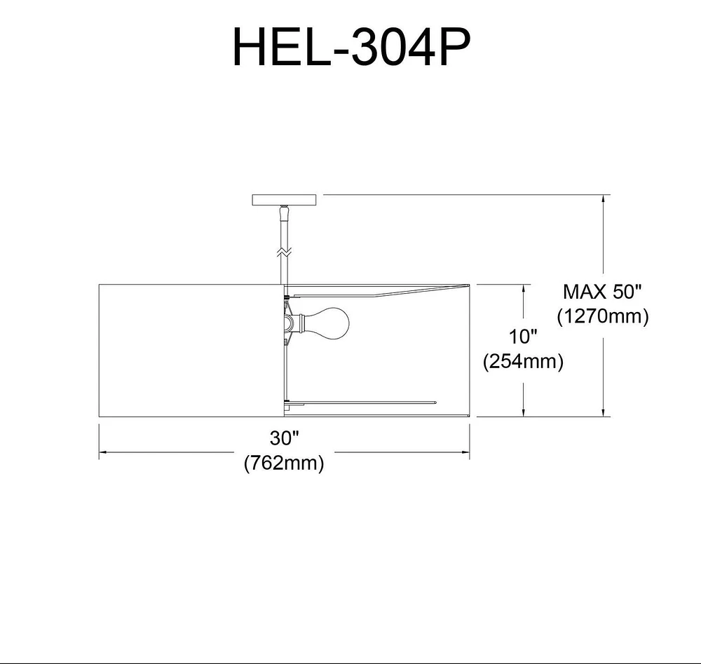 Dainolite HEL-304P-PC-WH  Pendant