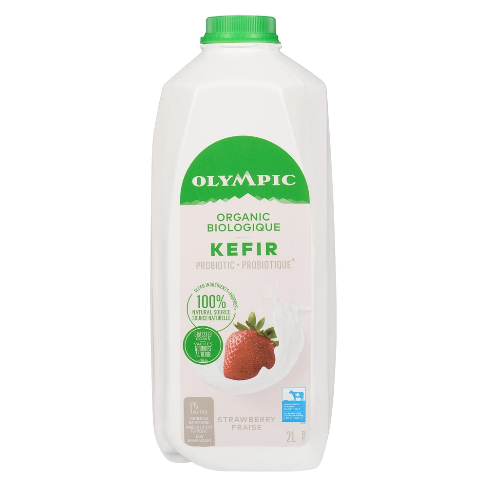 Olympic Organic Kefir 1%, Strawberry, 2lt