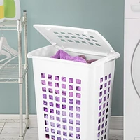 Panier à linge rectangulaire de Sterilite- blanc 1 pièce