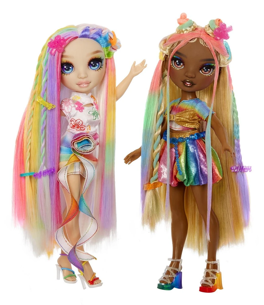Rainbow High Craie à cheveux et coiffure Amaya – Poupée arc-en-ciel de 11 po (28 cm)