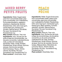 Del Monte Mixed Berry & Peach Ice Pops 10 x 50 ml, 10 x 50 ML