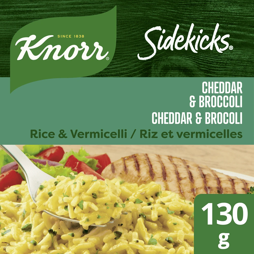 Knorr Sidekicks Cheddar & Broccoli Rice Side Dish, 130 g Side Dish